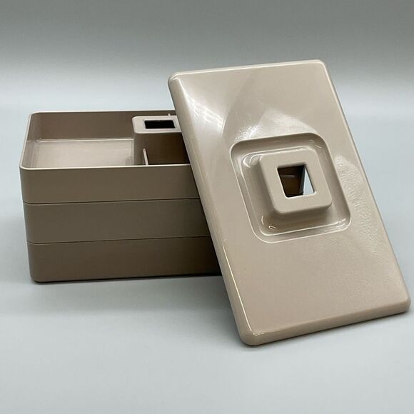 80s Tupperware 3 Tier Organizer Stacking Nesting Tupperware Box - Picture 6 of 10